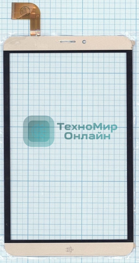 Сенсорное стекло (тачскрин) RP-451A-8.0-FPC-A2, золотое