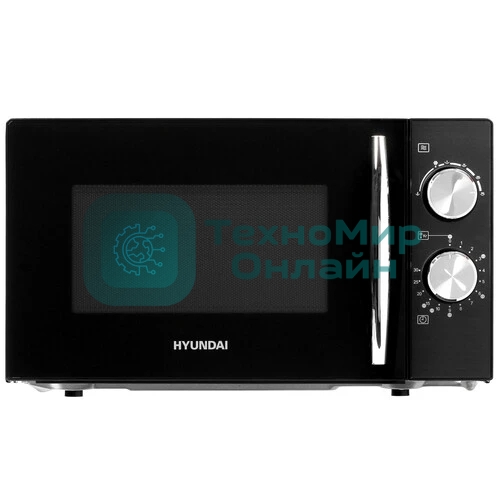 Микроволновая печь Hyundai HYM-M2050 черный, 20 л, 700 Вт, переключатели - поворотный механизм