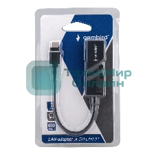 Сетевой адаптер Ethernet Gembird A-CM-LAN-01 USB C-type - Fast Ethernet adapter