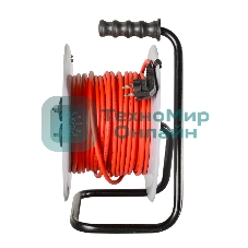 Удлинитель силовой Ресанта СУ-3х1,5-30/3 (61/118/7) 2x1.0 кв.мм 4 розет. 40 м ПВС катушка серый