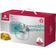 Ковш Rondell Solo RDS-1601, 1.3л, с крышкой, стальной