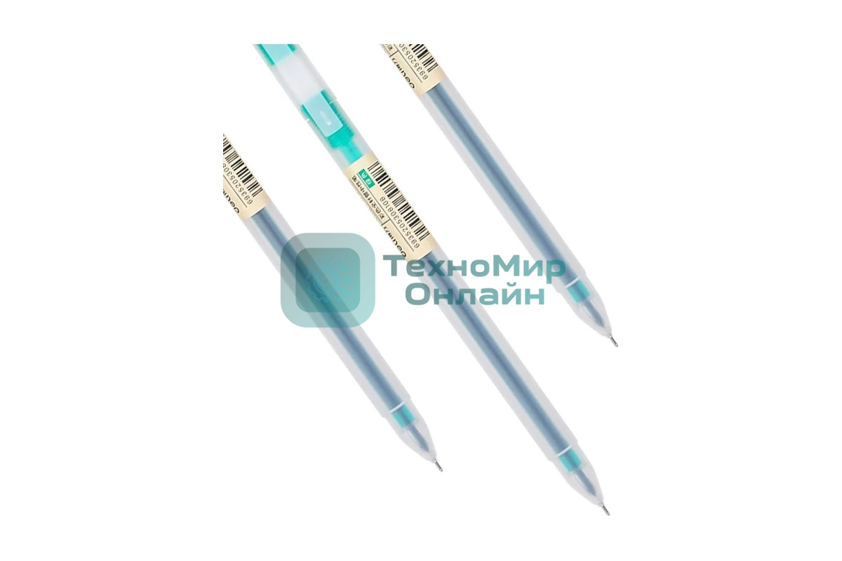 Ручка гелевая Deli A119-GN прозрачный, зеленые чернила, линия 0.5мм