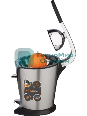 Соковыжималка LEONORD LE-1727 серебристый/черный, цитрусовая, 250 Вт, механическое