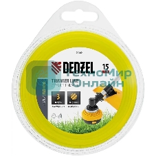 Леска для триммера Denzel круглая 3 мм х 15 м, блистер FLEX CORD