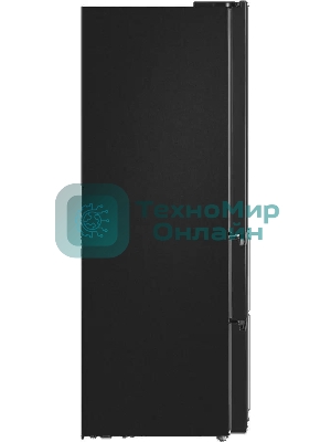 Холодильник Maunfeld MFF180NFBE01 черный трехкамерный 224/113л морозилка снизу, No Frost