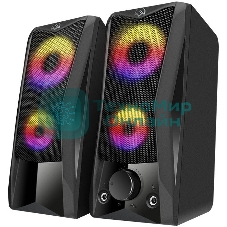 Акустическая система SVEN 445, черный, USB, 2.0,2x3 Вт(RMS), подсветка