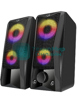 Акустическая система SVEN 445, черный, USB, 2.0,2x3 Вт(RMS), подсветка