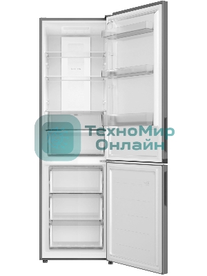 Холодильник Candy CFN6200SDC серебристый двухкамерный 227/91л морозилка снизу, No Frost