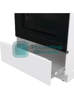 Плита электрическая Gorenje GEC5C61WG белый, конфорок 4 электрических, духовка 70 л, 50 см x 85 см x 59.4 см (без крышки)