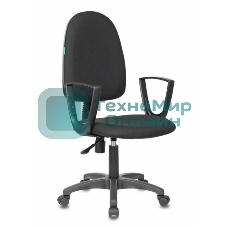 Кресло Бюрократ CH-1300N/3C11 черный, экокожа, 120 кг, механизм качания