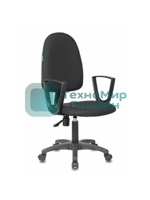 Кресло Бюрократ CH-1300N/3C11 черный, экокожа, 120 кг, механизм качания