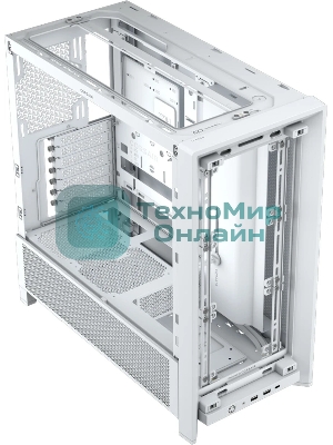 Компьютерный корпус без блока питания Corsair Frame 4000D, Midi-Tower, TG, no fan, 2xUSB-A 3.2, 1xUSB 3.2 Type-C, E-ATX, ATX, mATX, mITX White