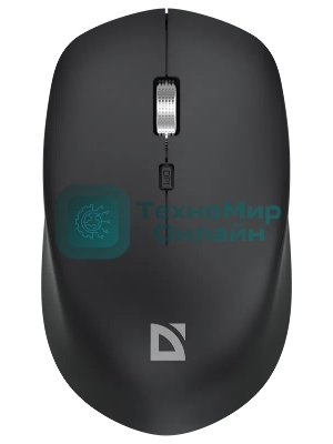 Мышь беспроводная Defender Velvet MB-406 черный, 1600 dpi, радиоканал, Bluetooth, USB, кнопки - 4