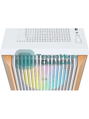 Компьютерный корпус без блока питания SAMA Z60 белый, Midi-Tower, TG, 4x140мм ARGb, 2xUSB 3.0 + 1xUSB 3.1 Type-C, E-ATX, ATX, mATX, mITX белый