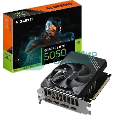 Видеокарта Gigabyte GeForce RTX 5050, NVIDIA RTX 5050, 8 ГБ GDDR6, 128 бит, PCI-e 5.0, 2xHDMI, 2xDP, 2572 МГц