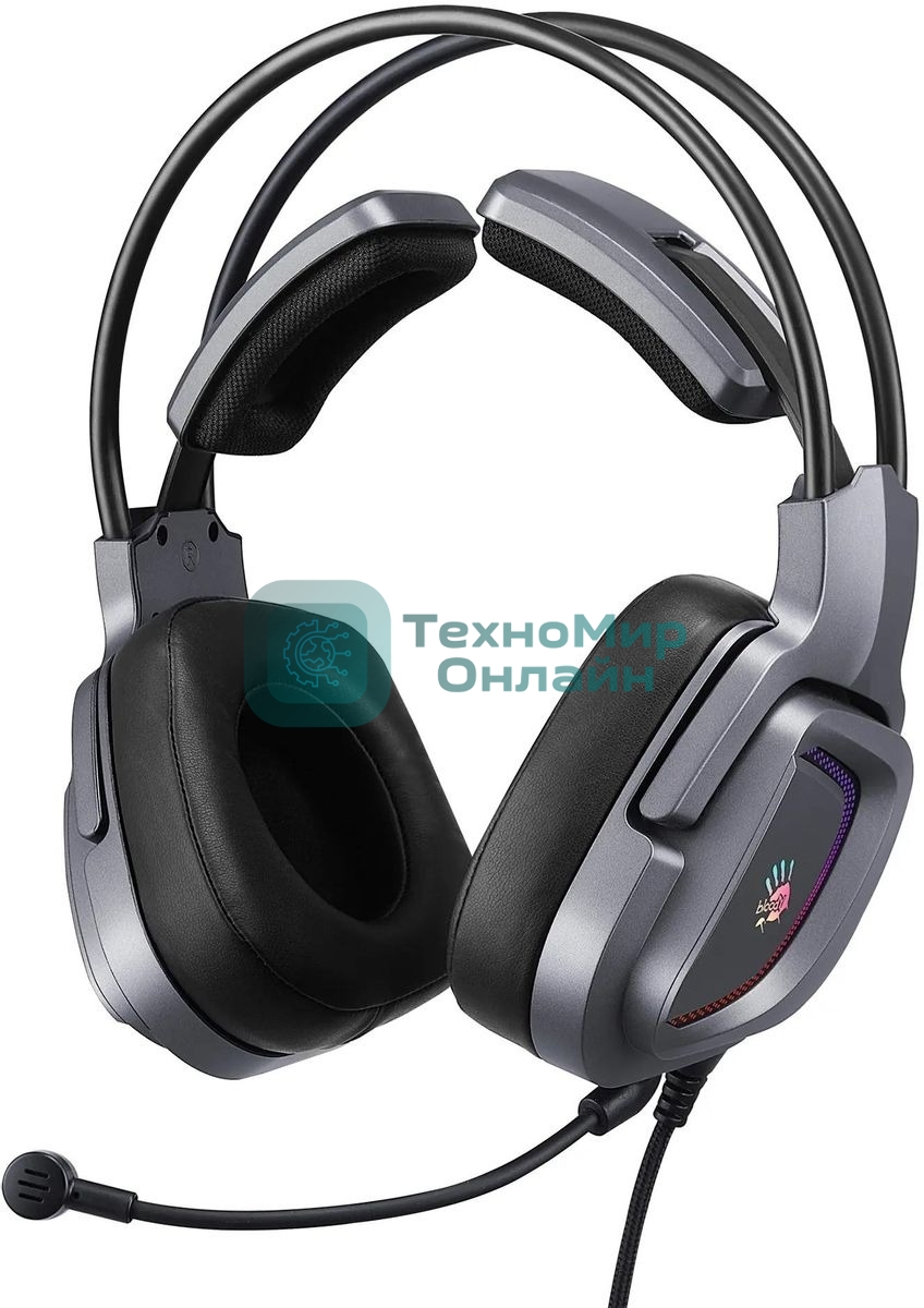 Гарнитура Bloody G575 серый, проводная, подсветка