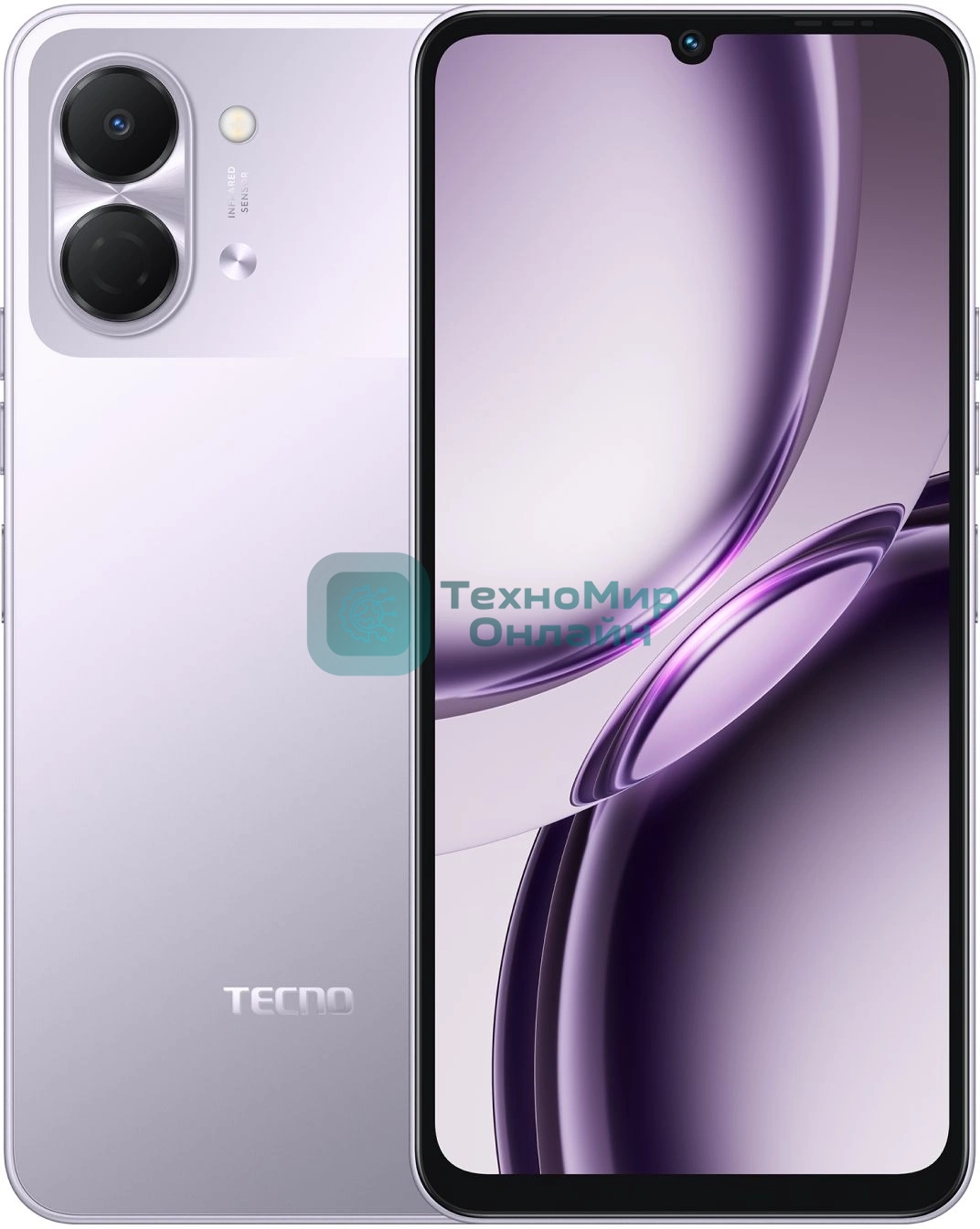 Смартфон Tecno Spark Go 3 64Gb 4Gb фиолетовый 3G 4G 2Sim 6.75