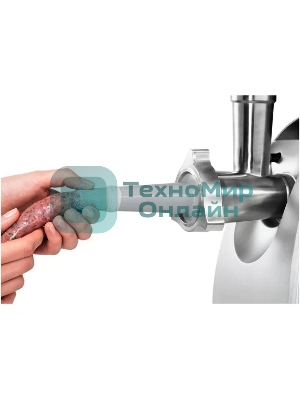 Мясорубка электрическая Bosch MFW68640 черный, 2200 Вт, 4.3 кг/мин, реверс, металлический лоток, насадки - 5