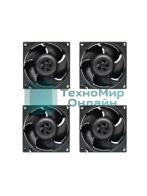 Комплект вентиляторов для корпуса Arctic S8038-10K (4 Pack) черный, 80 мм, 10000 об/мин, 4 pin