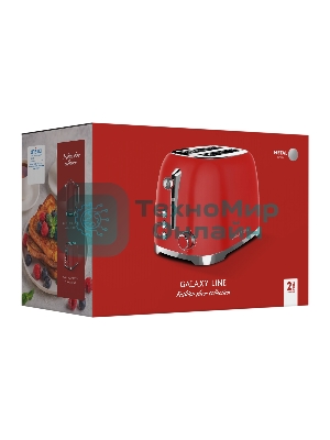 Тостер Galaxy Line GL 2919 900 Вт, красный