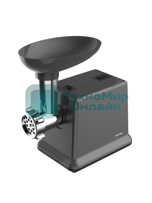 Мясорубка электрическая Centek CT-1624 черный, 2000 Вт, 2.0 кг/мин, реверс, защита от перегрузки, насадки - 4