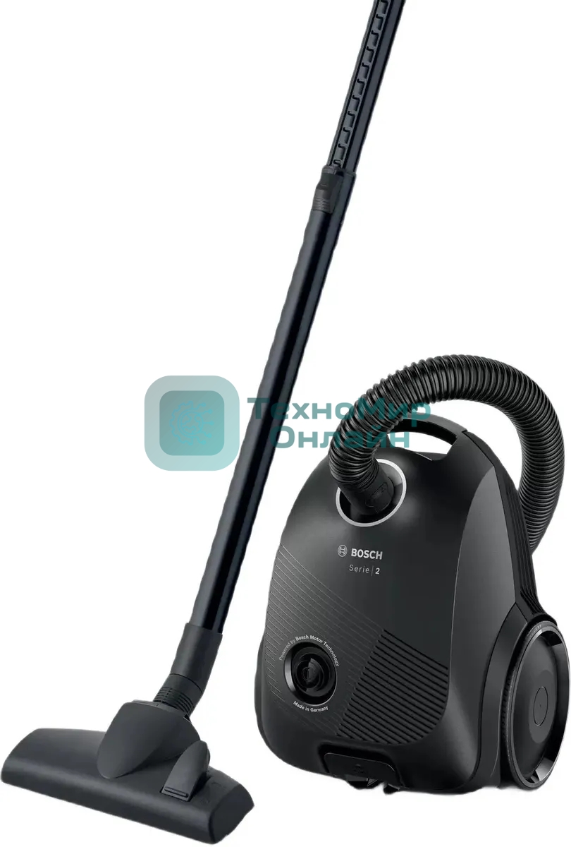 Пылесос Bosch BGBS2LB1 черный, 600 Вт, уборка сухая, пылесборник мешок 3.5 л