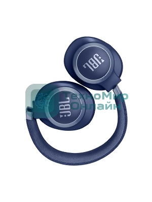 Беспроводные/проводные наушники JBL Live 770NC синий, полноразмерные, Bluetooth 5.3 + проводной, адаптивное шумоподавление, до 65 ч
