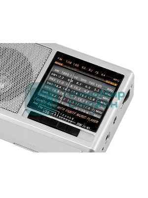 Радиоприемник портативный Hyundai H-PSR160 серебристый USB microSD