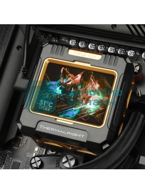 Система жидкостного охлаждения Thermalright Frozen Warframe 360 ARGB Soc-AM5/AM4/1200/1700/1851 черный 4-pin 29.8dB Al LCD Ret (F-WFRAME-360-BL-ARGB)
