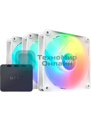 Вентилятор для корпуса Case Cooler NZXT F120 RGb Core Triple Pack (120x120x25мм, 4-pin PWM, RGb, 78.86CFM, 33.88dBA, 1800RPM, белый, 3pcs)