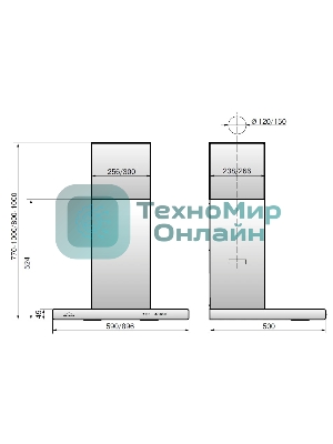 Вытяжка каминная Elikor Квадра 90Н-650-К3Д серебристый, 90 см, 650 куб. м/ч, 56 дБ