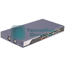 Коммутатор Hikvision DS-3E0326P-E(C), 24×1 Гбит/с PoE + 2×1 Гбит/с Combo (RJ45/SFP) + 2×1 Гбит/с SFP, неуправляемый