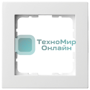 Рамка Jasmart 1-м G-Classic белый глянцевый