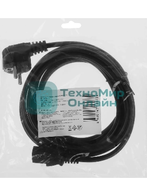 Кабель KingPrice KP-PC-Euro-C13-3m Евровилка IEC C13 3м черный