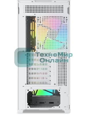 Компьютерный корпус без блока питания SAMA Z60 белый, Midi-Tower, TG, 4x140мм ARGb, 2xUSB 3.0 + 1xUSB 3.1 Type-C, E-ATX, ATX, mATX, mITX белый