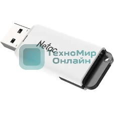 Флешка USB Netac U185 (NT03U185N-064G-32WH), 64Gb, USB 3.0, R/W 100/25, белый/серый