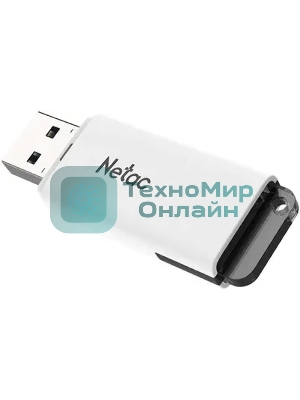 Флешка USB Netac U185 (NT03U185N-064G-32WH), 64Gb, USB 3.0, R/W 100/25, белый/серый