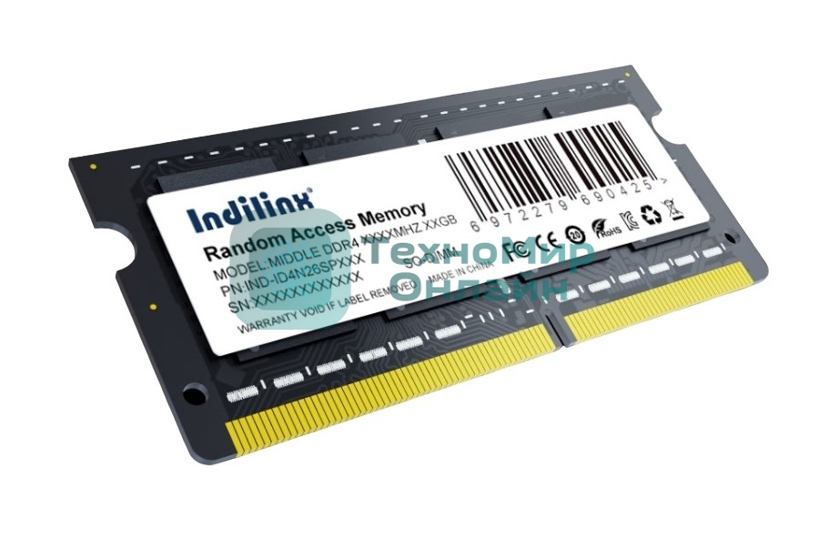 Оперативная память Indillinx, DDR4, 8GB (1x8 GB), 3200 MHz, CL22, SO-DIMM