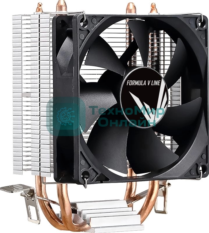 Устройство охлаждения (кулер) Aerocool Formula Ice Boid 2PSDB черный 90мм алюминий+медь 2100rpm 34db 4-pin 90W 135мм