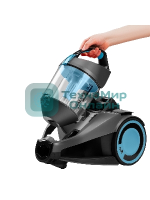 Пылесос Galaxy Line GL 6224 серый/голубой, 300/2400 Вт, уборка сухая, пылесборник контейнер 2 л