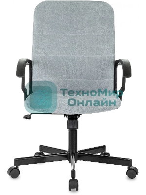 Кресло Бюрократ Triest Fabric серо-голубой, ткань