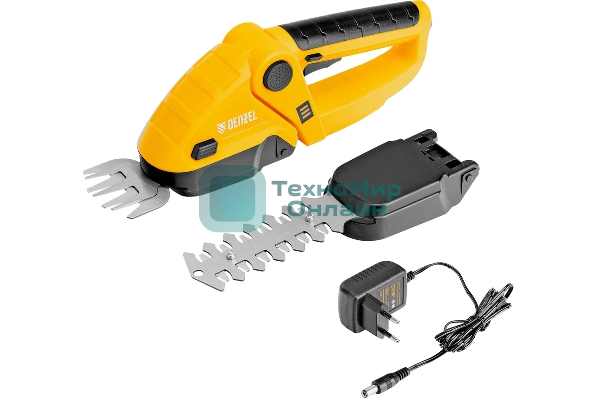 Ножницы-кусторез аккумуляторные Denzel GS-7, Li-Ion, 7,2 В