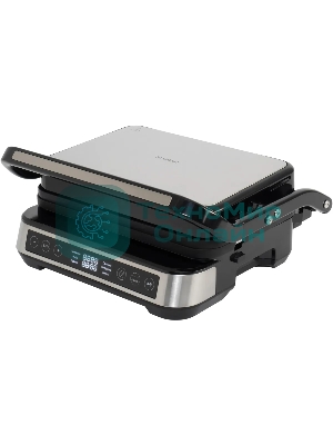Гриль электрический Hyundai HYG-5020 2000Вт серебристый/черный