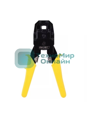 Обжимные клещи Deli DL2468 4P,6P,8P Размер: 200 мм. Спецификация обжима: 4P, 6P, 8P. Холоднокатаный стальной лист с черной отделкой ручка из ПВХ. Многофункциональность: резка проволоки, зачистка.