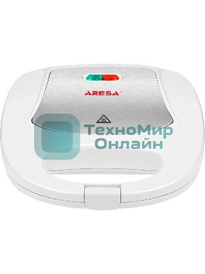 Сэндвичница Aresa AR-1205. 750 Вт. Термостойкий пластик со вставками из хромированной стали. Две сэндвичные формы.