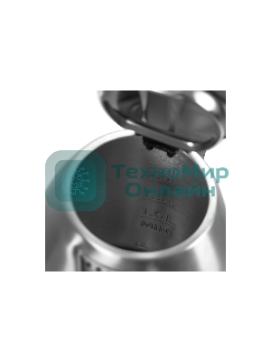 Чайник электрический Galaxy GL 0321 серый, металл, 2000 Вт, 2,5 л, корпус из нержавеющей стали AISI 304, скрытый нагревательный элемент из нержавеющей стали AISI 304, индикатор работы