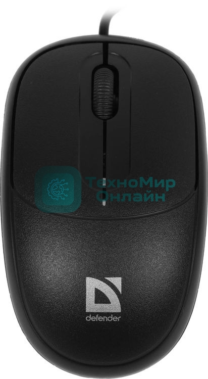Мышь проводная Defender Datum MS-980 черный, 1000 dpi, USB, кнопки - 3