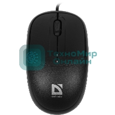 Мышь проводная Defender Datum MS-980 черный, 1000 dpi, USB, кнопки - 3