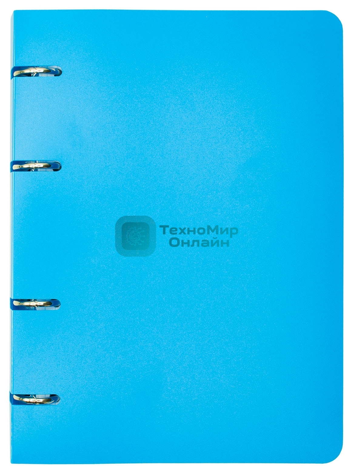 Тетрадь на кольцах Silwerhof 1848212 80 листов, клетка, A5, пластик кольца голубой