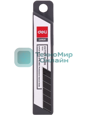 Лезвия Deli E78000 Expert, ширина лезвия 18 мм, сталь (упаковка: 10шт) пластиковая коробка
